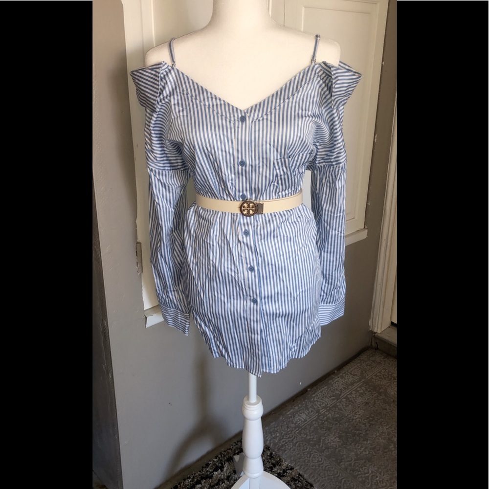 Striped tunic/dress. Size large. NWT